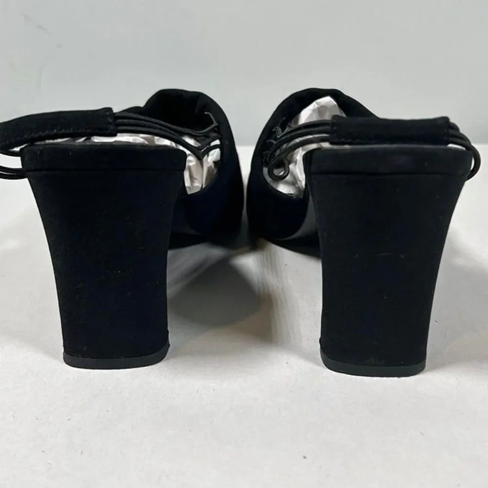 Mootsies‎ Tootsies Keena Sling Back Heels Womens 8.5 Black